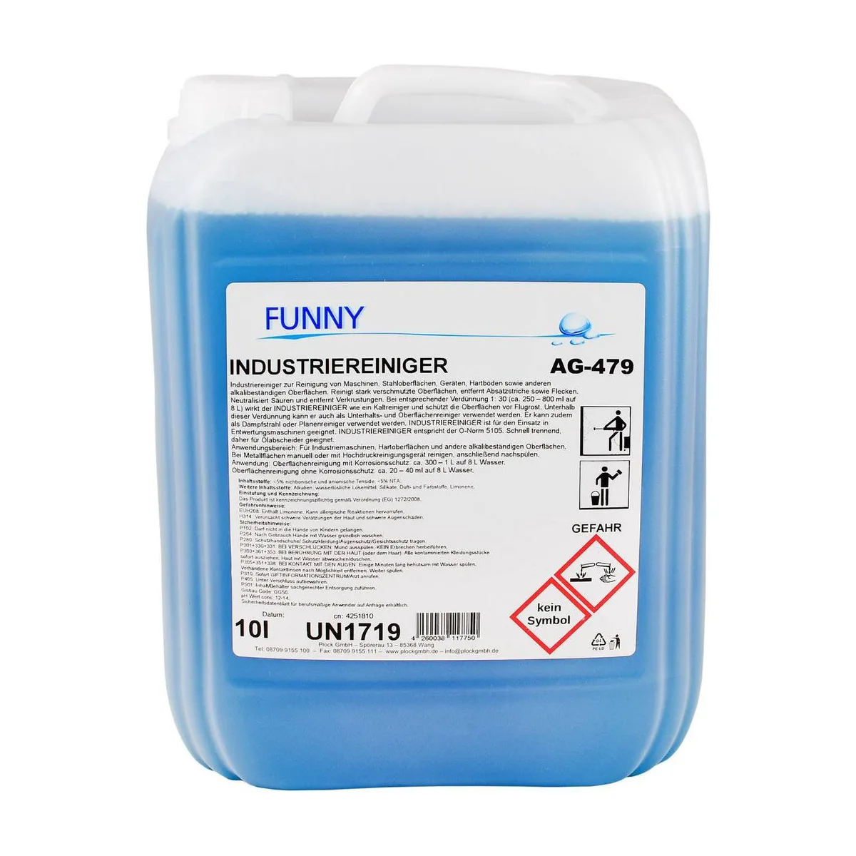 Funny Industriereiniger, 10 Liter, fettlösend – FUNNY – Industriereiniger