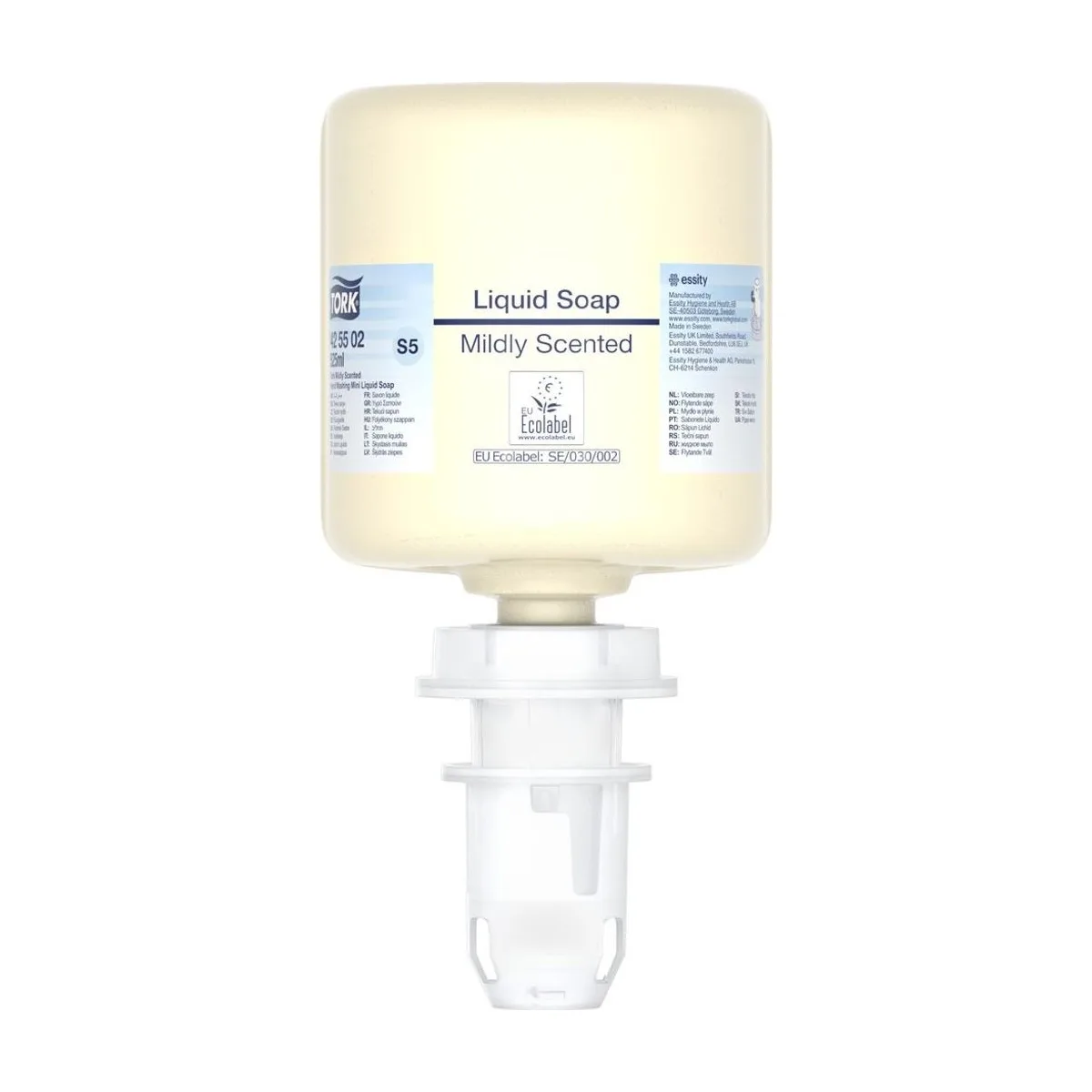 Tork Mild-Duftende Hand Mini Flüssigseife zum Händewaschen S5 – 8 × 525 ml – Perlmuttfarben