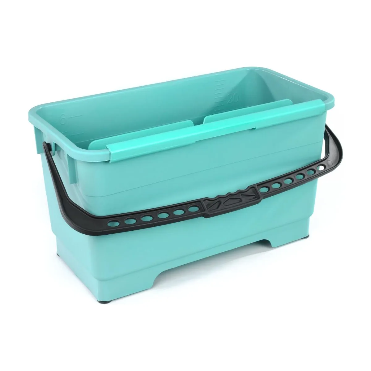 Glas- & Fensterputzeimer, mit Abtropf-Ablage, 20 Liter – SemyTop – Reinigungszubehör