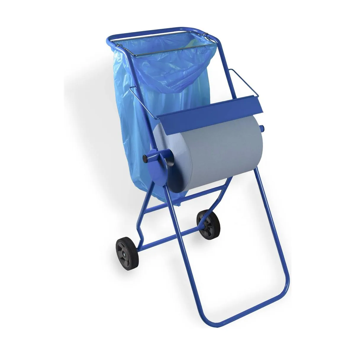 Bodenständer mit Müllsackhalterung für Putztuchrollen bis 40 cm Breite – SemyTop – Weitere Spender