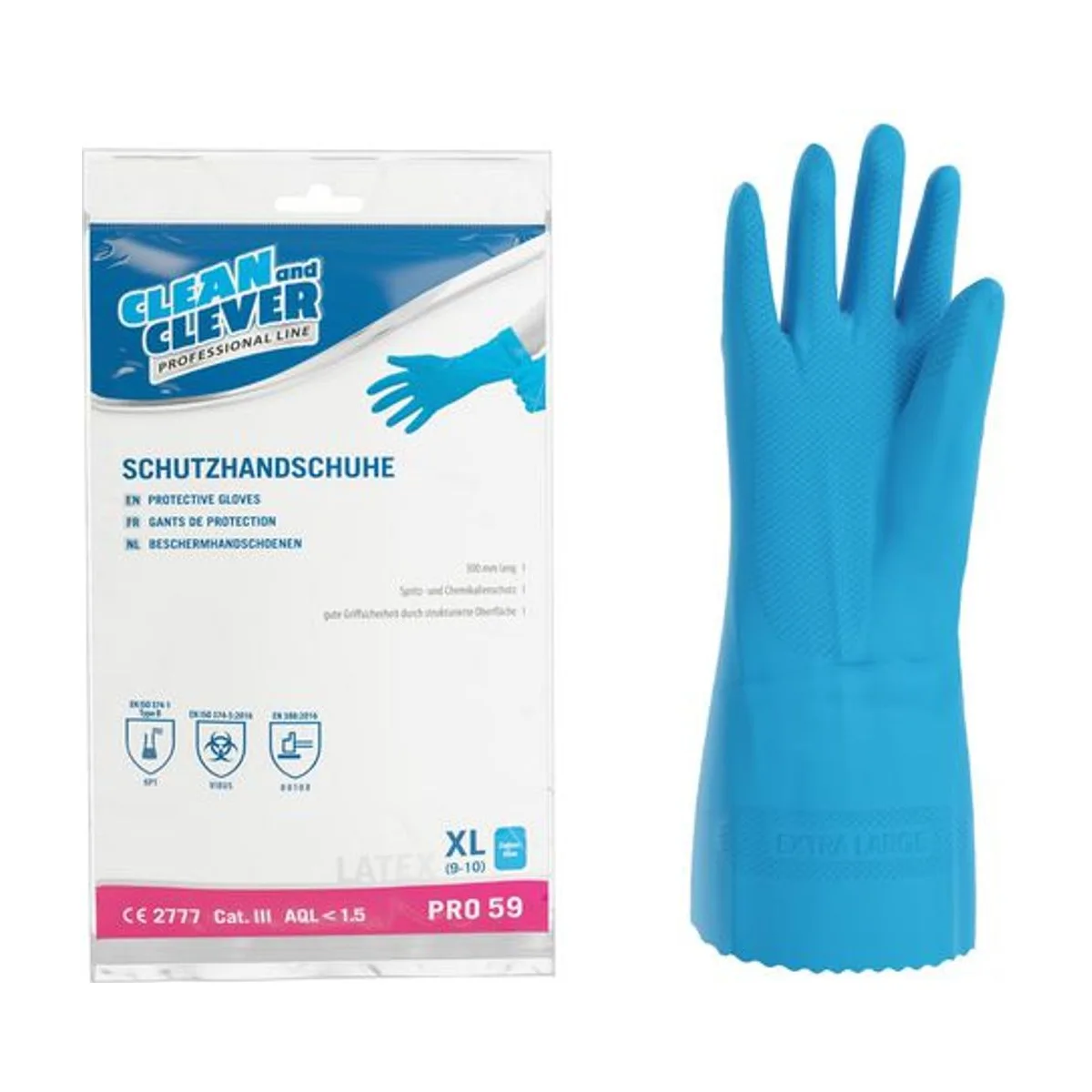 PRO59 Latexhandschuh, Gr. XL, 1 Paar – CLEAN and CLEVER PROFESSIONAL – Mehrweghandschuhe