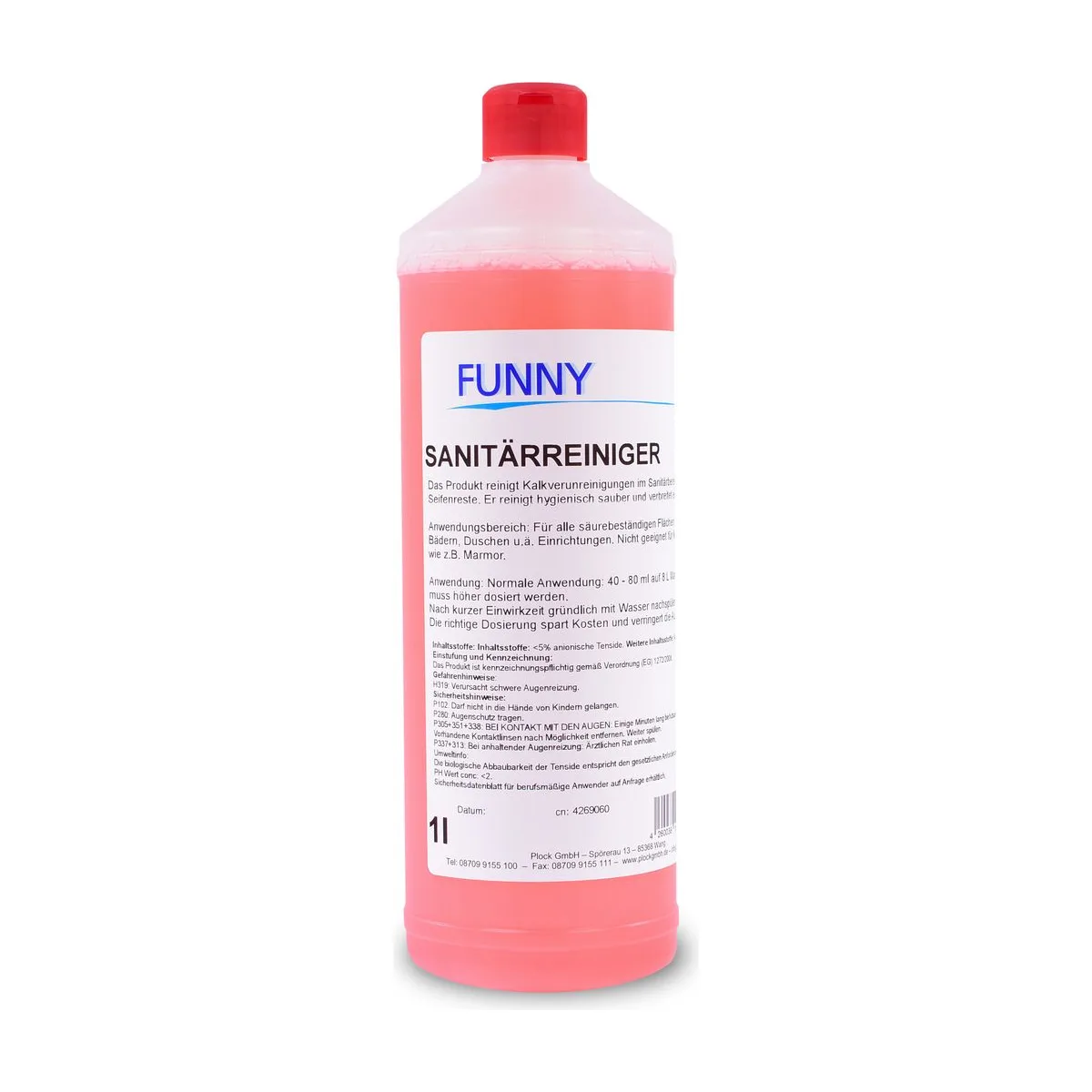 Funny Sanitärreiniger, 12x1 Liter – FUNNY – Sanitärreiniger