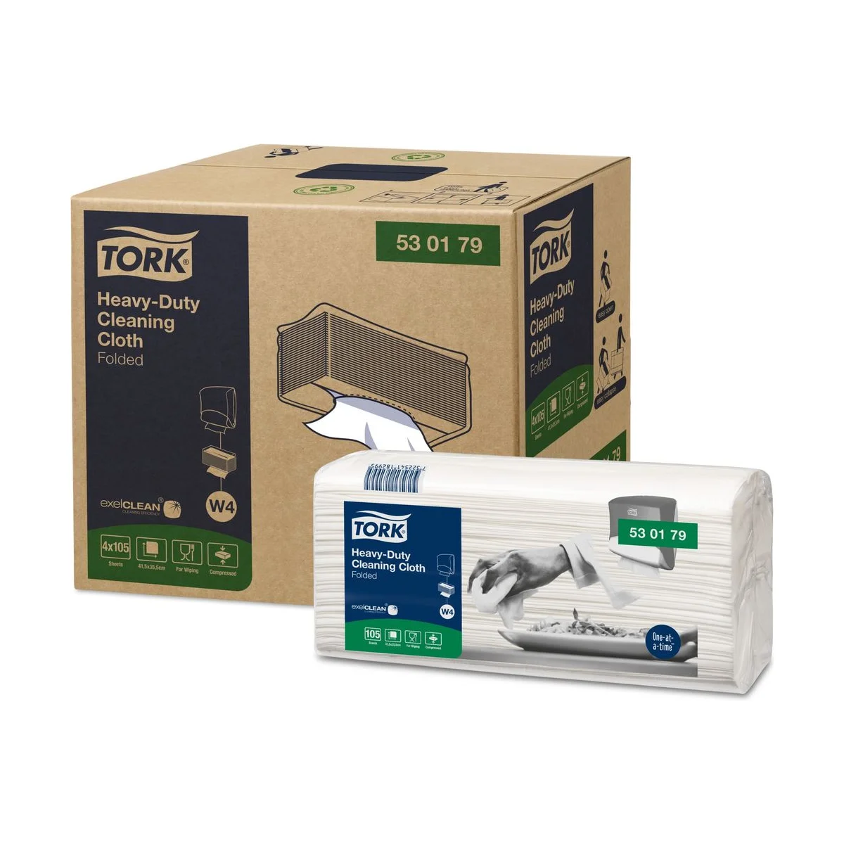Tork Extra Starke Reinigungstücher Weiß W4 – Karton à 4 Packungen – Tork – Reinigungstücher