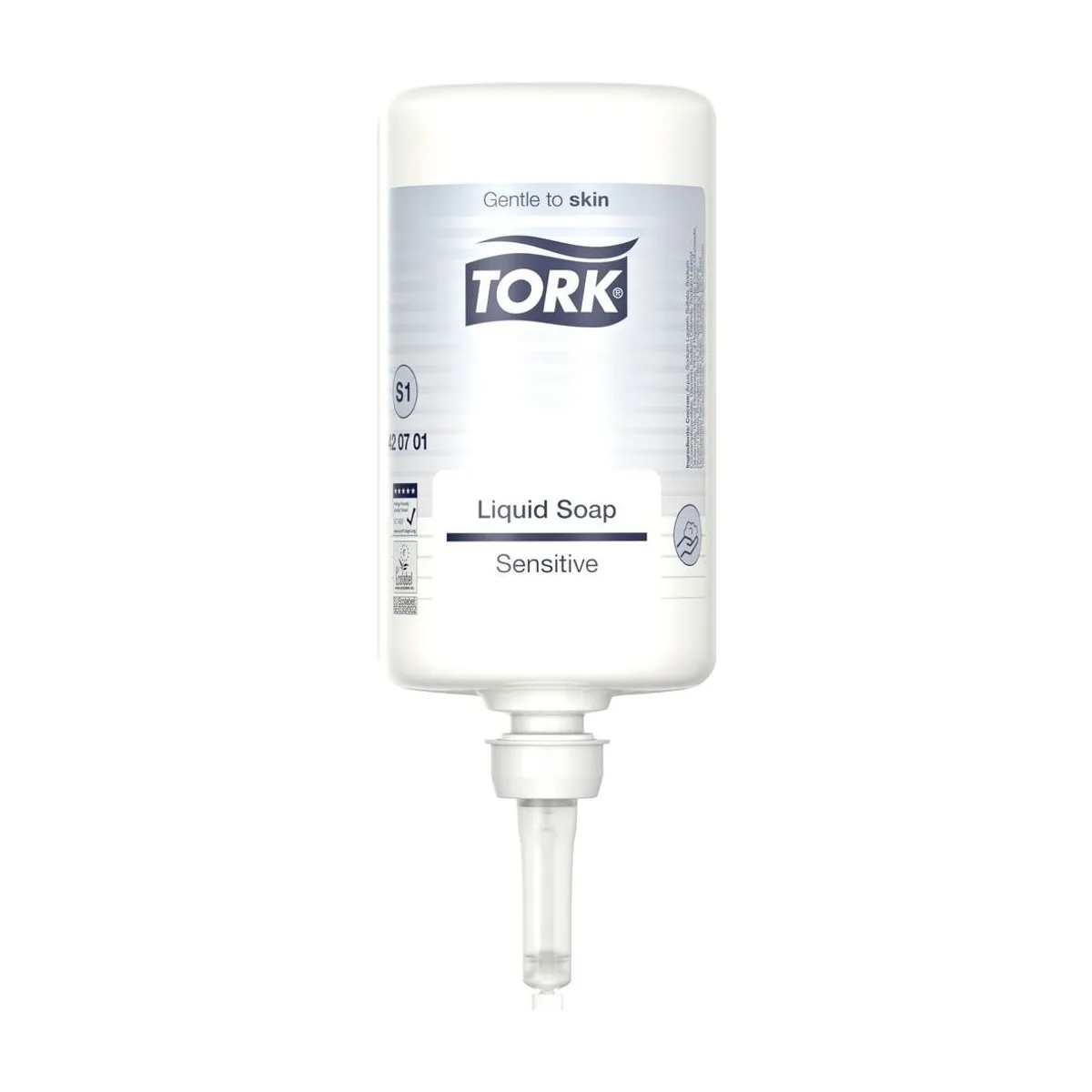 Tork Sensitive Flüssigseife S1 – 6 × 1 Liter – Weiß