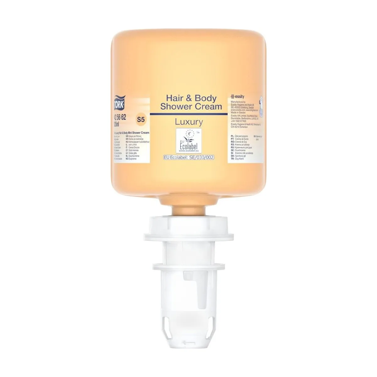 Tork Luxuriöse Hair & Body Mini Duschcreme S5 – 8 × 525 ml – Bernstein