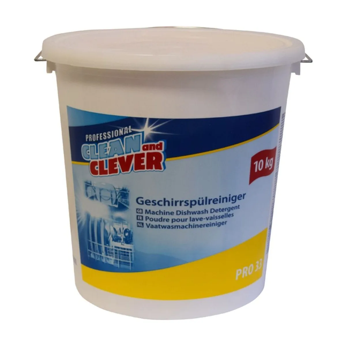 PRO33 Geschirrspülreiniger, 10 kg – CLEAN and CLEVER PROFESSIONAL – Maschineller Geschirrreiniger