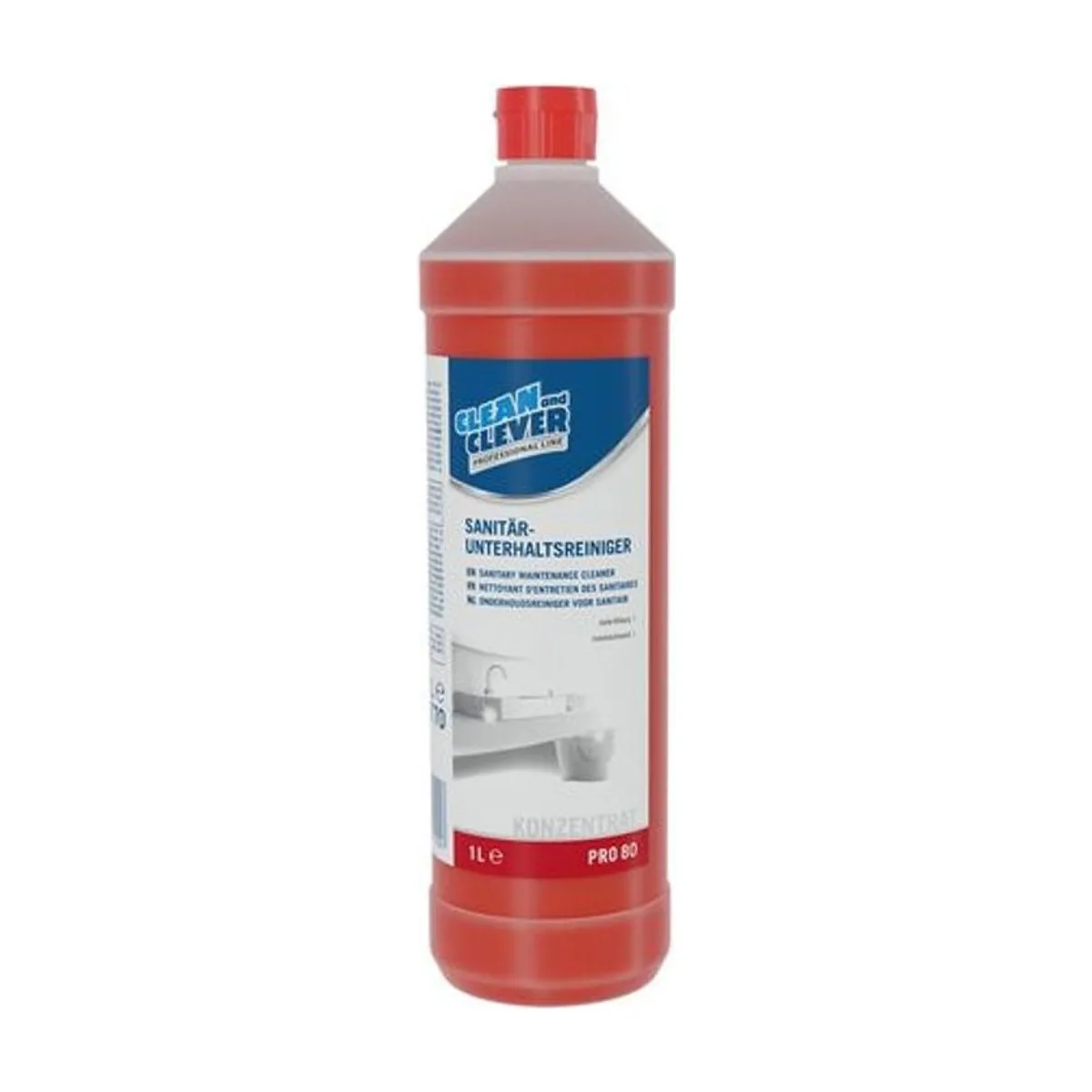 PRO80 Sanitärreiniger, 1 l – CLEAN and CLEVER PROFESSIONAL – Sanitärreiniger