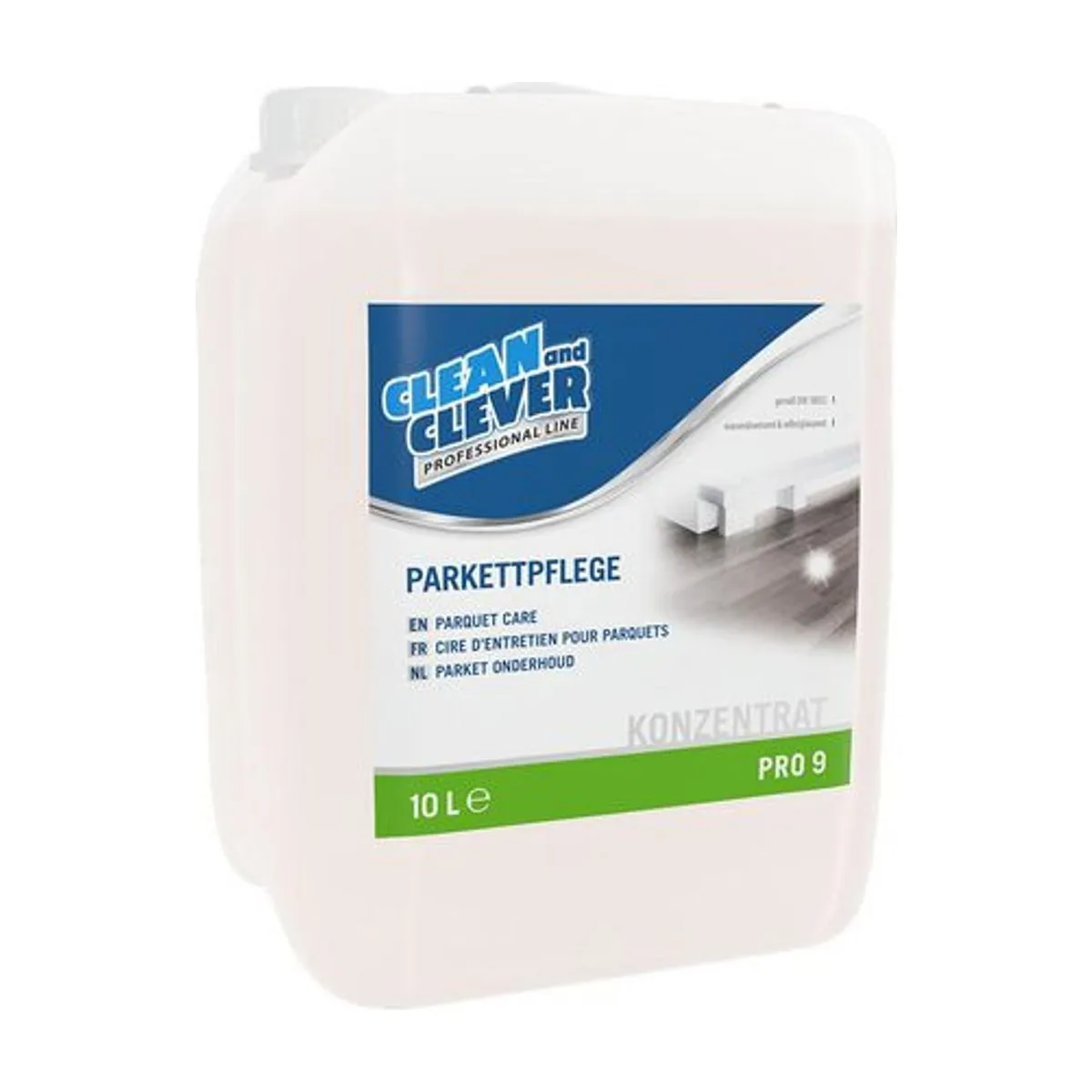 PRO9 Parkettpflege, 10 l – CLEAN and CLEVER PROFESSIONAL – Wischpflege