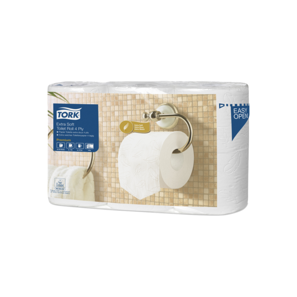 TORK - Extra weiches Kleinrollen Toilettenpapier 4-lagig - 150 Blatt