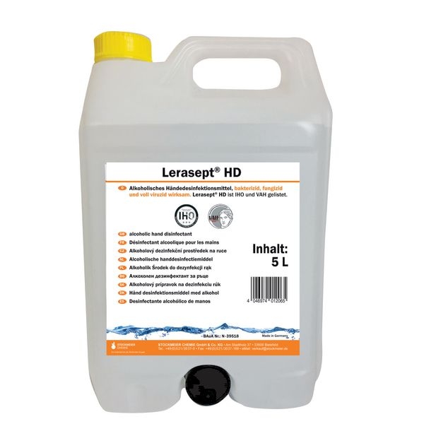 Lerasept HD 5l (4) Haut-/Händedesinfektion Leichtkanister m. Auslauftülle