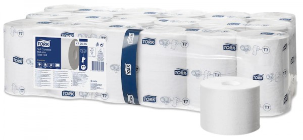 TORK - weiches hülsenloses Midi Toilettenpapier Premium – 2-lagig