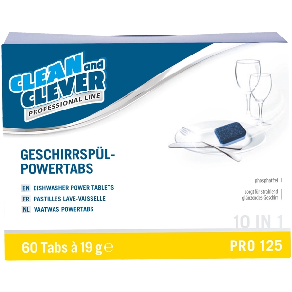 CLEAN and CLEVER PROFESSIONAL Geschirrspül-Powertabs 10in1 PRO 125