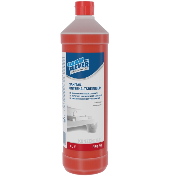 CLEAN and CLEVER PROFESSIONAL Sanitärreiniger PRO 80 - 1L